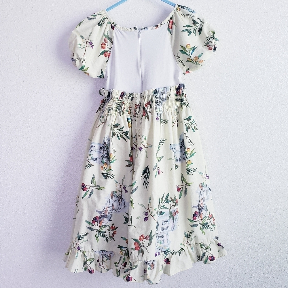 Patachou Floral Ruffle Ruched Fruit Dress - Picture 6 of 9